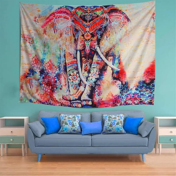 Watercolor Elephant Tapestry Wall Mount Mandala Tapestry Bohemian Tapestry Psychedelic Wall Tapestry Floral Psychedelic Tapestry Indian Dormitory Deco Walmart