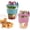 Turquoise-Pink, variant on Yogurt Containers with Lids – 2-Pack Reusable Yogurt Cups for Breakfast, Parfait & Snacks – Leakproof BPA-Free Storage Jars with Spoons