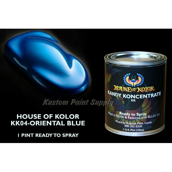 Oriental Blue Kandy KK04 House of Kolor 1 Pint Can Ready To Spray