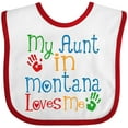 thumbnail image 3 of Inktastic My Aunt in Montana Loves Me Boys or Girls Baby Bib, 3 of 4