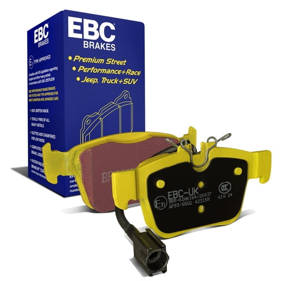 EBC Brakes Yellowstuff 4000 Series Street and Track Brake Pad Set Fits select: 2018-2022 ALFA ROMEO STELVIO, 2017-2022 ALFA ROMEO GIULIA