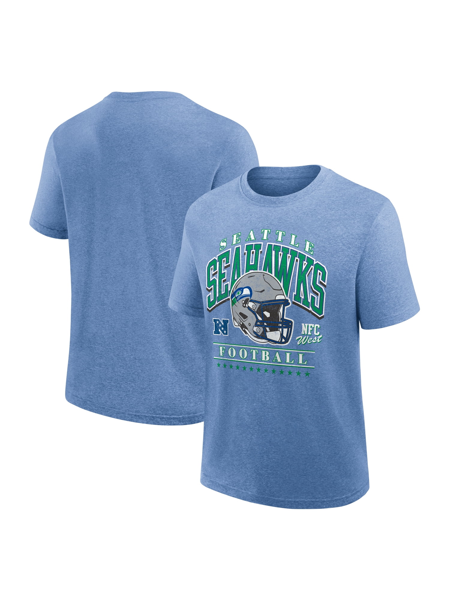 NFL Seattle Seahawks Men's Synthetic Blue Heather Short Sleeve T-Shirt