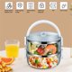 thumbnail image 2 of Advancent Contenedor de comida apilable de acero inoxidable a prueba de fugas para adultos y niños, fiambrera grande Mostrada Azul 2 capas, 2 of 6