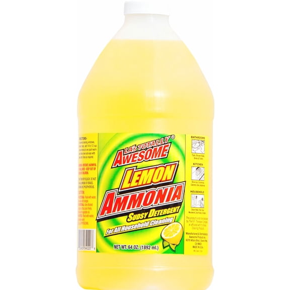 La's Totally Awesome Ammonia Lemon All Purpose Concentrated Cleaner Degreaser Spot Remover 64 oz refills - 1 bottle