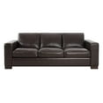3 Seater Contemporary Oversized Leather Sofa EspressoColorEspresso