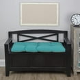 thumbnail image 3 of The Gripper Non-Slip Tufted Bench Cushion for Indoor Furniture, Entryway Storage, Bay Window, Corner Nook or Piano Seat, 43 Inches, Teal, 3 of 5