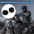 thumbnail image 3 of Accesorios de Casco de Motocicleta Decoración Orejas de Oso Redondas para Cascos de Motocicleta Bicicleta Esquí Pegatina de Felpa Negra 1 Juego, 3 of 6