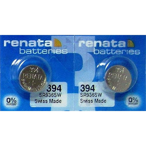 2 Pcs 394 Renata Silver Oxide 0% Mercury Electronic Batteries SR936SW