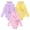 Pink / yellow / purple, variant on Care Bears Funshine Bear Cheer Share 3 Pack Hooded Cosplay Bodysuits Newborn to Infant