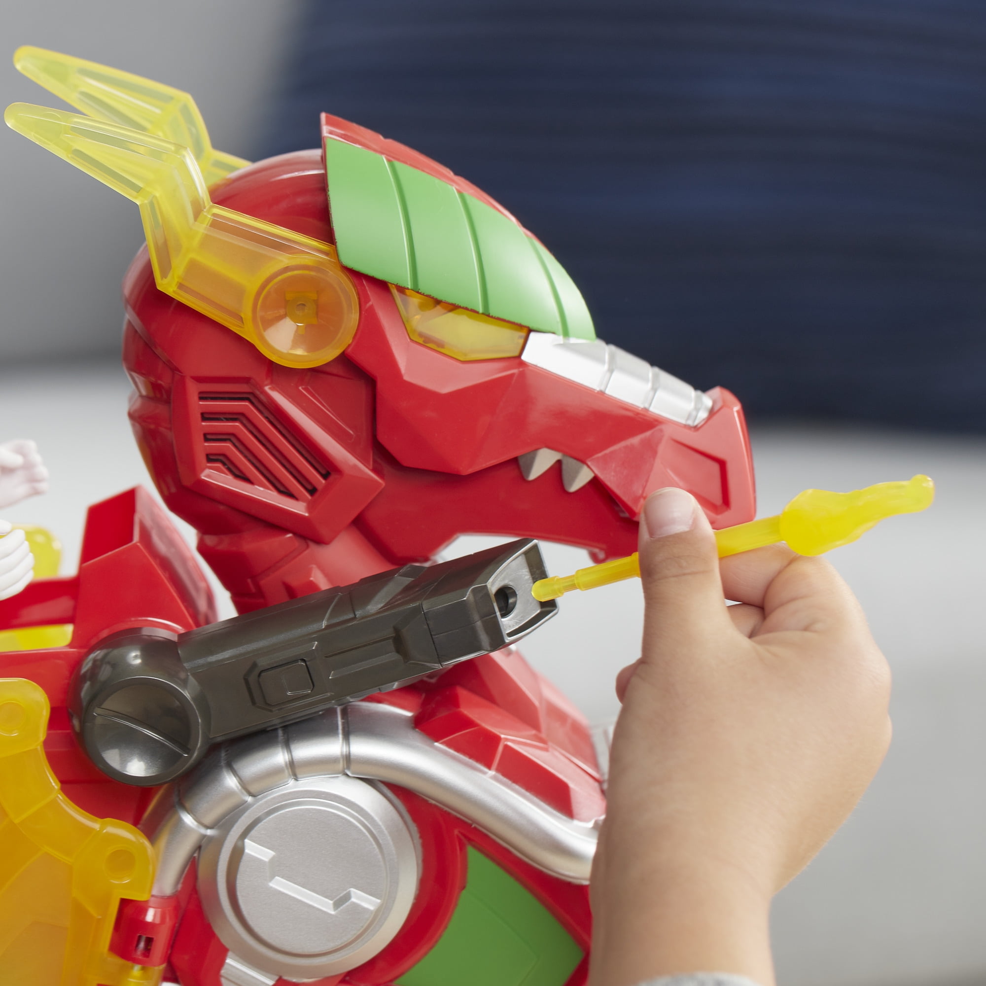 playskool heroes power rangers red ranger and dragon thunderzord