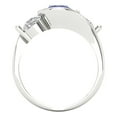 thumbnail image 4 of Three-Stone Engagement Ring for Women - 3.5ct Simulated Tanzanite in 14K White Gold Promise Ring, 4 of 6