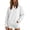 White, variant on Sweatshirt for Women Pullover Lightweight Quarter Zip Collar Long Sleeved Loose No Hoodies Sweatshirt