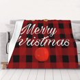 thumbnail image 1 of Manta de forro polar a cuadros navideños, súper suave y acogedora, ideal para hombres, mujeres, ancianos y niños. Características: súper suave, 40 x 30 pulgadas., 1 of 8