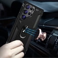 thumbnail image 3 of For Samsung S23 Plus Ring Magnetic Kickstand Hybrid Case Cover - Black, 3 of 3