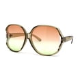 thumbnail image 3 of Womens Extra Oversized Round Designer Fashion Exposed Lens Butterfly Sunglasses Green Orange Green, 3 of 4