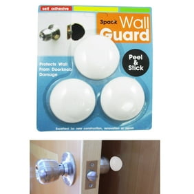 4 Wall Protector Door Knob Prevent Drywall Holes Dings White 3 1 4
