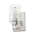 thumbnail image 2 of Hunter - Hartland 1-light Brushed Nickel, Small Sconce Light, Dimmable, Transitional Style, for Bedrooms, Kitchens, Dining, Living Rooms - 13071, 2 of 6