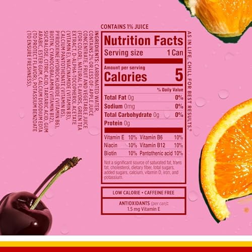 Sparkling Ice Vareity Pack ( Kiwi Strawberry, Fruit Punch , Classic Lemonade Sparkling Water, with Antioxidants and Vitamins, Zero Sugar, 7.5 fl oz Mini Cans (Pack Of 6)