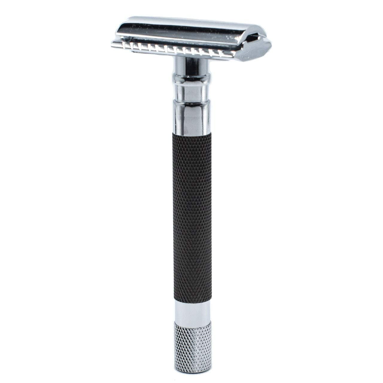 Parker Safety Razor 56R Double Edge Safety Razor with 5 Parker Razor Blades (Graphite)