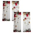 thumbnail image 1 of Leojiow 2 Pcs Rideaux Imprimés pour les Fêtes 2 Pcs de Rideaux Plats 2D Imprimés Rouges avec Flocon de Neige et Motifs Convenant à la Chambre et au Salon 75X165Cm, 1 of 6