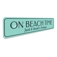 thumbnail image 3 of On Beach Time Family Name Novelty Decor, Metal Wall Sign - 4x18 Inches, 3 of 4
