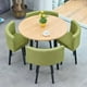 thumbnail image 1 of Round Legs Metal Dining Table Set 4 Chairs Outdoor Luxury Nailnordic Camping Table Coffee Makeup Mesa Comedor Kitchen Furniture My Lux Decor Round, 1 of 46