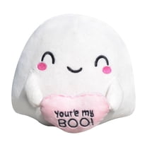 You're My Boo - Spooky Ghost Plush Small Couple Anniversary Love Gifts, Cute Valentines Decor for Women Men Him Her, Halloween Boo Basket Items for Adults,White