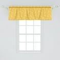 thumbnail image 2 of Ambesonne Floral Valance Pack of 2, Wildflowers Outline Drawings, 54"X18", Mustard and White, 2 of 4