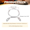 thumbnail image 2 of Uxcell Wire Spring Hose Clamps, 304 Stainless Steel Spring Clip Pipe for Fuel Line Silicone Vacuum Air Hose Tube Water Pipe 15.3-16mm OD 0.55"(14mm) ID, 2 of 7