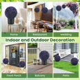 thumbnail image 4 of Resenkos Set of 2 Artificial Purple Boxwood Topiary Balls for Indoor and Outdoor - Purple, 4 of 8