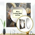 thumbnail image 3 of Designart "Marble Abstraction in Soft Colors III" Abstract Marble Gold Large Square Mirror - Square Bedroom Mirror Printed Wall Decor - Modern Square Printed Wall Mirror Art, 3 of 5