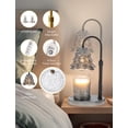 thumbnail image 6 of Adjustable Height Candle Warmer Lamp with Timer, Dimmable All Glass Candle Lamp Warmer Wax Warmer Lamp with 2 Bulbs, Elegant Home Decor, 6 of 7
