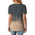 thumbnail image 4 of Fantaslook Women Blouses Dressy Casual Summer Short Sleeve Shirts Crew Neck Pleated Tunic Tops, 4 of 8