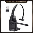 thumbnail image 2 of EKSA - H5 Bluetooth 5.0 Headsets, PC Wireless Headphones, 2 Mics ENC Earphones, with Charging Base USB Dongle for Office My Lux Decor Round, 2 of 7