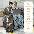 thumbnail image 7 of Catalonia Sherpa Wearable Fleece Throws Blanket with Sleeves and Large Pocket for Women Men, Super Soft Microplush Adult Wrap Full Body Blanket Robe for Lounge Couch, 7 of 7