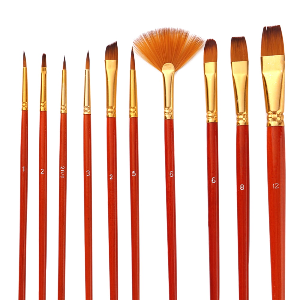 Creative Nylon Fan Shaped Painting Pen Artist Oil Drawing Brushes Art Supplies Multi Function Paint Pen 3PCS