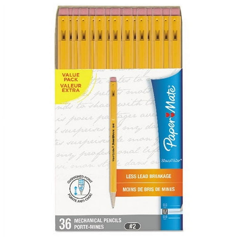 Sharpwriter Mechanical Pencil Value Pack, 0.7 mm, HB (#2), Black Lead, Classic Yellow Barrel, 36/Box Sharpwriter Mechanical Pencil Value Pack, 0.7 mm, HB (#2), Black Lead, Classic Yellow Barrel, 36/Box