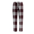 thumbnail image 4 of Zimjoy Red Plaid Pajama Pant for Men Elastic Waist Lounge Fleece Pajama Bottoms Lightweight Drawstring Soft Pj Pants Casual Warm Sleepwear Sleep Bottom with Pockets, Wine S, 4 of 4