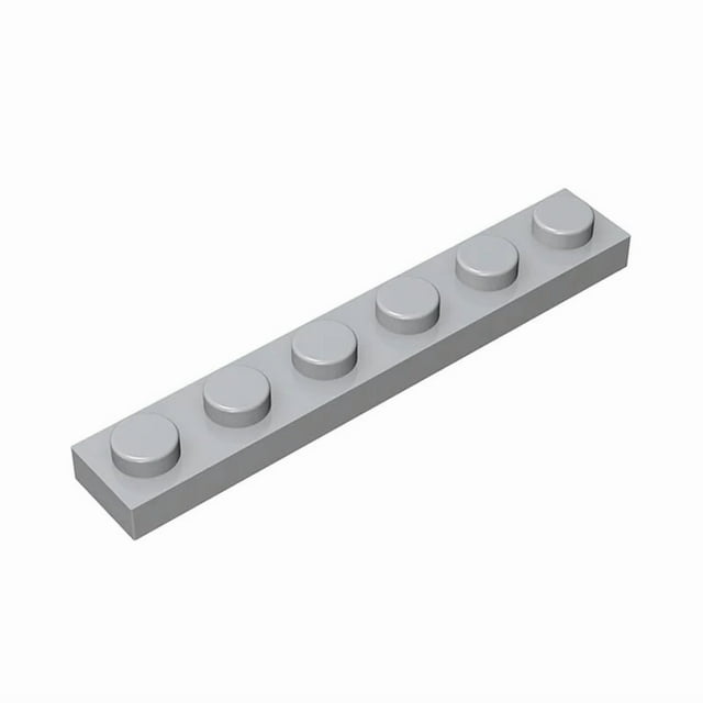 Lot 3666 1x6 Dots Thin Figures Brick Building Block Toy Compatible Educational Creative Size Gift DIY MOC Light Grey 10PCS