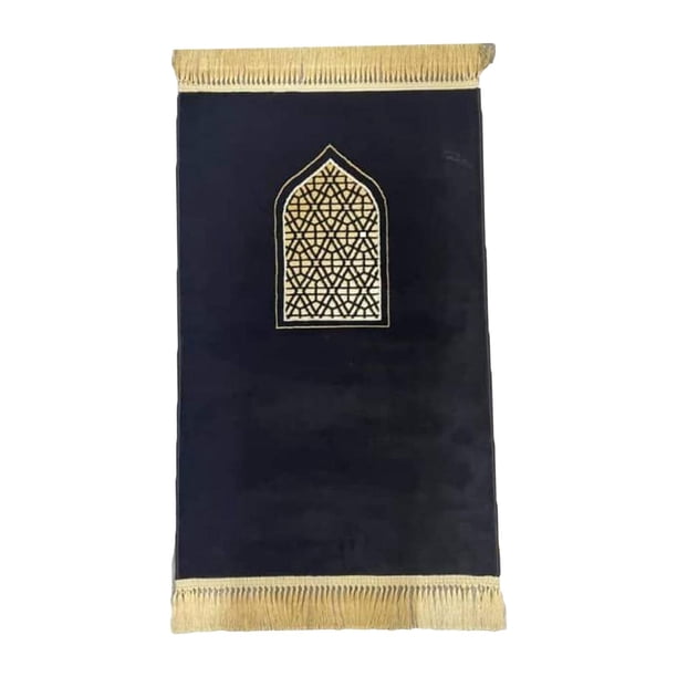 Alfombra musulmana Alfombra de piso turco Alfombra de área rectangular plegable tradicional suave de lujo Alfombra de oración de franela para decoración interior y exterior del Casa 80x120cm perfecl Alfombra de rezo