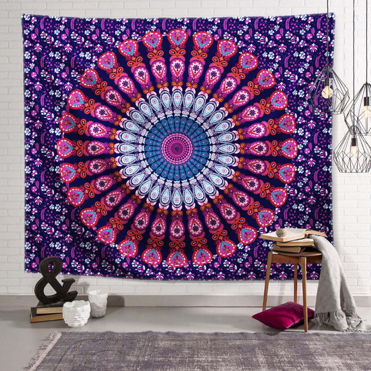 Indian Decor Mandala Tapestry Wall Hanging Hippie Throw Bohemian Dorm Bedspread 