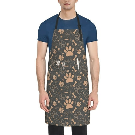 

Naloa Animal Paw Apron Kitchen Aprons with Pockets for Women Men Chef