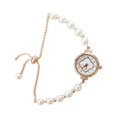 thumbnail image 2 of Ladies Pearl Bracelet Watch, Rose Gold Case with White Dial Watch for Women, Elegant Faux Pearl Strap Quartz Wristwatch for Women, Luxury Jewelry Watch Gifts for Womens, 2 of 2