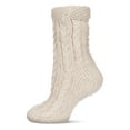 thumbnail image 2 of Legmogue Women's Cable Knit Sherpa-Lined Lounge Sock - Womens - Female, One Size, Legion Blue, 2 of 7