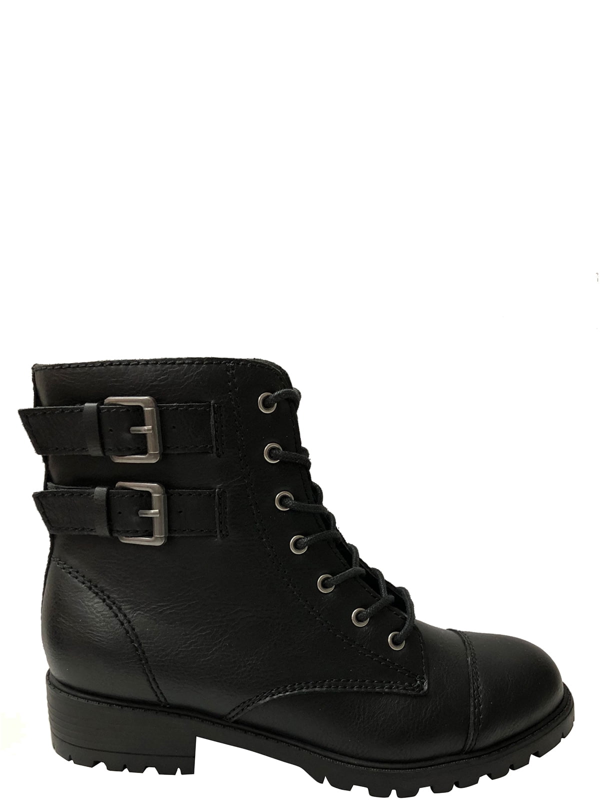 girly black combat boots