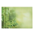 thumbnail image 1 of Spa Cutting Board, Green Nature Bamboos with Other Tree Braches and Bushes Image, Decorative Tempered Glass Cutting and Serving Board, Large Size, Green and Pale Green, by Ambesonne, 1 of 1