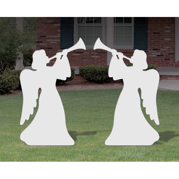 Winfield Collection 31 Inch Tall Trumpeting Angels Outdoor Display by Frontyard Originals