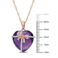 thumbnail image 2 of Everly Women's 12CT TGW Amethyst and .12CT TW Diamond 10k Rose Gold Pendant, 2 of 6