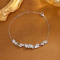 Timorina 925 Sterling Silver Cubic Zirconia Wisteria Bracelet for Women