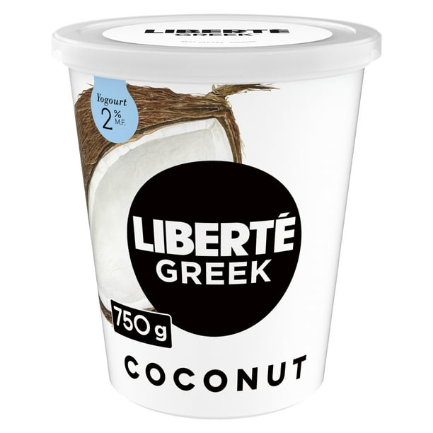 Liberté Grec Yogourt 2 %, Noix de coco, Teneur élevée en protéines, 750 g 750g